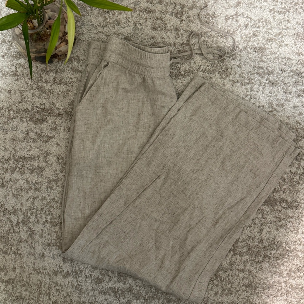 Noisy may Beige Wide Leg Pants